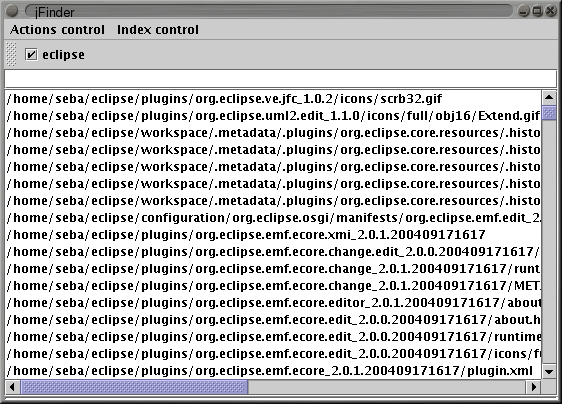 jFinder with index checkbox checked